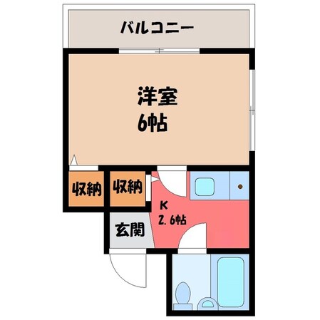 東武宇都宮駅 徒歩13分 3階の物件間取画像